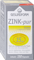 GESUNDFORM Zink Pur 15 mg Kapseln