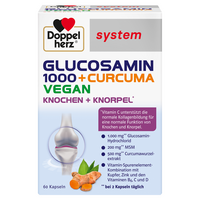 DOPPELHERZ Glucosamin 1000+Curcuma vegan syst.Kps.