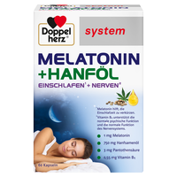 DOPPELHERZ Melatonin+Hanföl system Kapseln